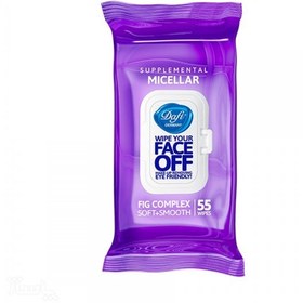 تصویر دستمال مرطوب پاک کننده آرایش میسلار 55 عددی دافی Face Off Fig Complex Make-Up Remover Micellar| 55 wipes کد 533980 