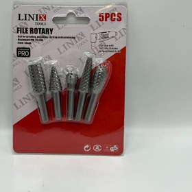 تصویر ست 5 عددی چوب ساب سر دریلی 5pcs Rotary file set