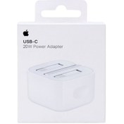 تصویر آداپتور شارژر آیفون 20 وات اصلی ( سه پین ) 20 w apple adaptor