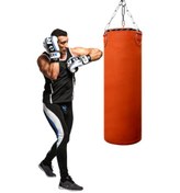 تصویر کیسه بوکس چرم ۱۴۰سانت 140cm leather punching bag