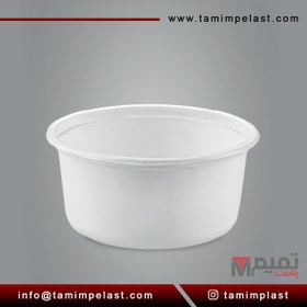 تصویر ظرف یکبار مصرف خورشتی با درب 350 گرمی(1000 عددی) 