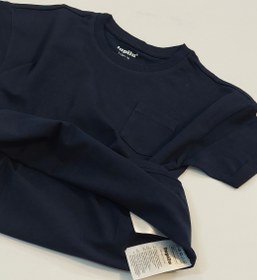 تصویر تیشرت ساده سرمه ای 