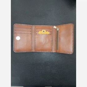 تصویر کیف پول و کارت مدل 05 - قهوه ای 