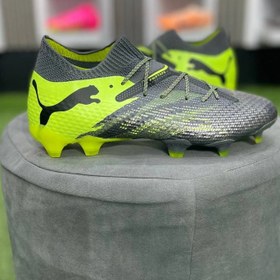 تصویر کفش فوتبال پوما فیوچر طوسی سبز puma future 2024 puma future fg 2024