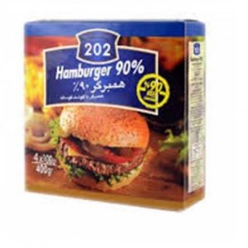 تصویر همبرگر با گوشت گوساله 90% 202 حجم 400 گرمی 