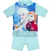 تصویر مایو شنا دخترانه دو تکه طرح دار ضد آفتاب مدل AN312244 