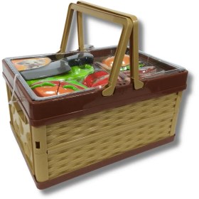 تصویر اسباب بازی سبد میوه طرح چوب 