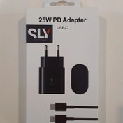 تصویر شارژر دیواری 25 وات اس ال وای مدل GALAXY A24 SUPER FAST سامسونگ به همراه کابل تبدیل USB-C 