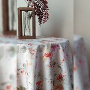 تصویر سفره پارچه ای طرح لیلیوم پانو کتان 