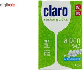 تصویر نمک ظرفشویی کلارو مدل Alpen Salz مقدار 1.5 کیلوگرم Claro Alpen Salz Dishwasher Salt 1.5Kg