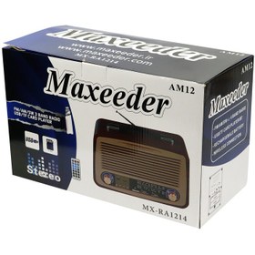 تصویر رادیو اسپیکر بلوتوثی رم و فلش خور Maxeeder MX-RA1214 AM12 + ریموت کنترل Maxeeder AM12 Radio and Bluetooth Speaker