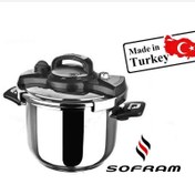 تصویر زودپز 8 لیتر سوفرام SOFRAM ترکیه مدل نستا مشکی ارسال رایگان 
