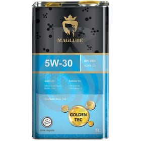 تصویر روغن موتور اسپیدی مگلوب گلدن 5W30 SN Plus سطح کیفیت SN پلاس و ACEA-C3 حجم 5 لیتر 