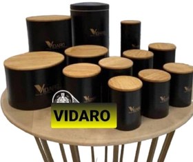 تصویر سرویس آشپزخانه 12 پارچه درب چوبی ویدارو 12 piece kitchen set with Vidaro wooden door