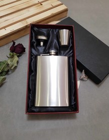 تصویر ست بطری جیبی استیل Steel pocket bottle set