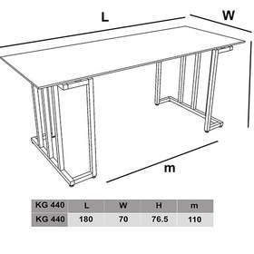 تصویر میز کارمندی پایه فلزی سازینه چوب مدل KG440 