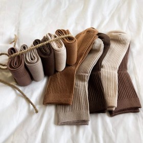 تصویر جوراب کبریتی رنگ نود 