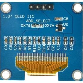 تصویر ماژول نمایشگر OLED ابعاد 1.3 اینچ با رابط I2C MODULE OLED 1.3INCH WHITE