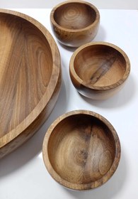 تصویر کاسه و پیاله چوبی 