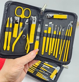 تصویر ست مانیکور 18 تیکه چرم - 1ست 18-piece leather manicure set