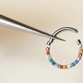 تصویر میکروستینگ نگین چندرنگ 