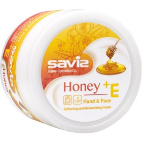 تصویر کرم مرطوب کننده دست و صورت حاوی موم زنبور عسل و ویتامین E حجم 180گرم ساویز Saviz Hand And Face Moisturizing Cream Honey And Vitamin E 180g