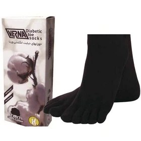 تصویر جوراب دیابت پنج انگشتی ورنا ا Verna five-finger diabetes socks 