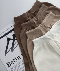 تصویر شلوار بافت راسته - سبز 