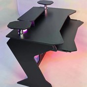 تصویر میز گیمینگ MDF مدل MINI P17 مشکی و سفید 