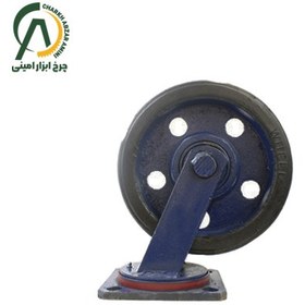 تصویر چرخ پاترولی سنگین فشار قوی روکش لاستیکی گردان سایز ( 25) Charkhesh arya 09122813154