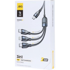 تصویر کابل شارژ سه کاره JBQ مدل CA-537 JBQ Triple Charging Cable Model CA-537