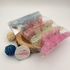 تصویر گیره کلیپسی تقسیم مو ژیرو مدل رنگی اکلیلی بسته‌ 12 عددی 