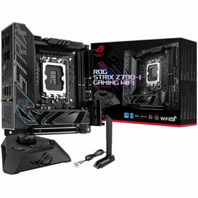 تصویر مادربرد ایسوس مدل ASUS ROG Strix Z790-I Gaming WiFi DDR5 ASUS ROG Strix Z790-I Gaming WiFi DDR5 Motherboard