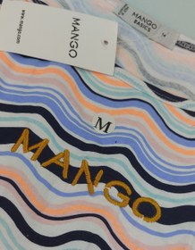 تصویر تیشرت نخی زنانه منگو طرح دار - مدیوم M / ۱۵۵۰۰۰ T-shirt Mango