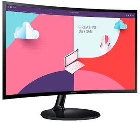 تصویر مانیتور خمیده سامسونگ مدل S3 S36C S24C360EAM سایز 24 اینچ Samsung S3 S36C S24C360EAM 24Inch FHD Monitor