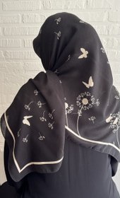 تصویر روسری نورین پروانه مشکی 