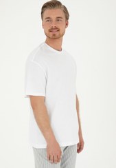 تصویر تیشرت مردانه سفید پنبه سایز 4ایکس لارج یو اس پلو ارجینال US POLO ASSN Basic T-Shirt