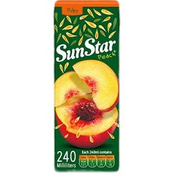 تصویر آبمیوه هلو سان استار حجم ۲۰۰ میلی لیتر پالپ دار 