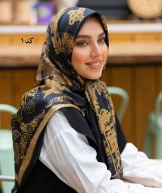 تصویر روسری ابریشم توییل دست دوز وارداتی 