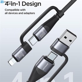 تصویر کابل تبدیل USB/USB-C به لایتنینگ/USB-C جوی روم مدل SA37-2T2 طول 1.2 متر 