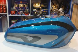 تصویر باک موتورسیکلت هوندا کاربراتوری آبی 