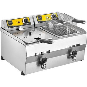 تصویر سرخ کن دو لگن 18 لیتری گازی EMPERO EMPERO 18 liter gas double basin fryer