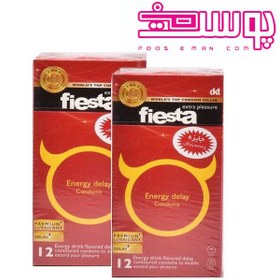 تصویر کاندوم انرژی دیلی فیستا 12عددی Energy delay condoms fiesta 12pcs