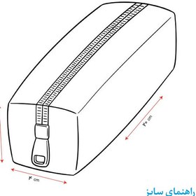 تصویر جامدادی تک زیپ یاس بهشت مدل چرم قهوه‌ای 