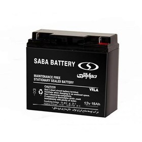 تصویر باتری 12 ولت 18 آمپر صبا باتری مدل 12V-18Ah سلد اسید ا RECHARGEABLE SEALED BATTERY RECHARGEABLE SEALED BATTERY