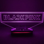 تصویر چراغ خواب طرح بلک پینک Black Pink مدل هفت رنگ 