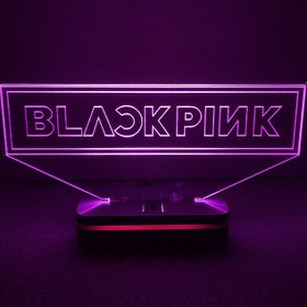 تصویر چراغ خواب طرح بلک پینک Black Pink مدل هفت رنگ 