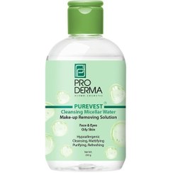 تصویر میسلار واتر پوست چرب پیور وست PRODERMA Proderma Purevest Cleansing Micellar Water For Oily Skin 250ml