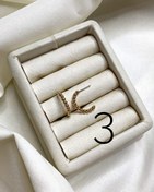 تصویر گوشواره های آبکاری طلا - ۳ gold enamel earrings