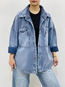 تصویر کت جین بلند قواره دار زنانه 